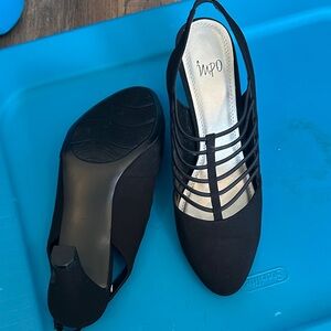 Impo Women's Black Multi-Strap Heels